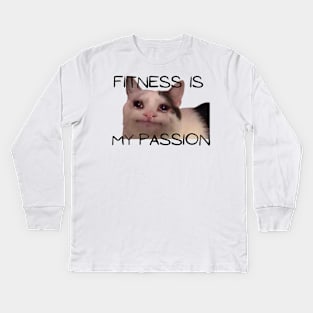 fitness is my passion! Kids Long Sleeve T-Shirt